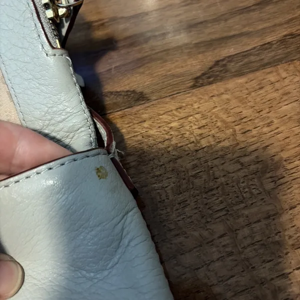 Kate‎ Spade Crossbody Bag Pebbled Leather Gray Zipper Flap Small Preppy Chic - Image 7