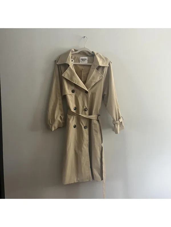 Princess Polly Westwind Trench Coat in Natural - Image 3