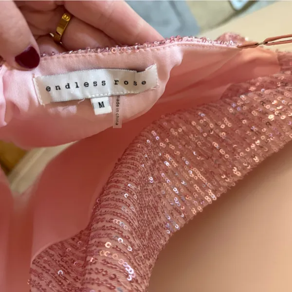 Endless Rose Pink Sequin Top - Image 3