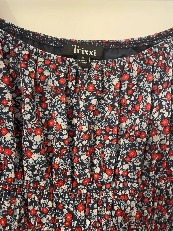 Trixxi Floral Dress Mini Puff Sleeve - Image 3