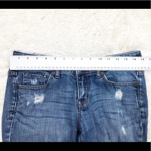 Express‎ Stella Skinny Leg Destructed Jeans Size 4 - Image 4