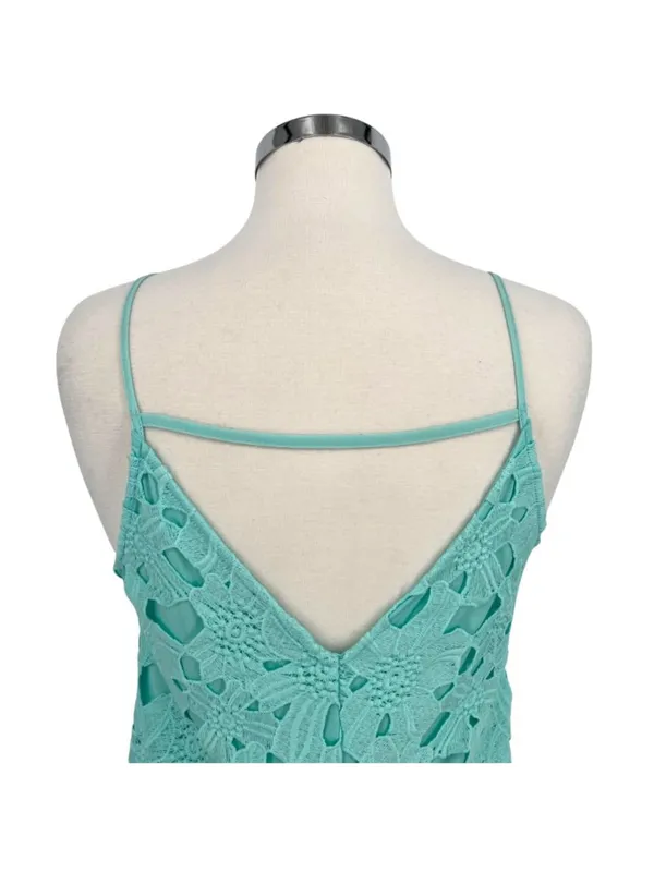 ASTR Lace Sleeveless V-Neck Mini Dress Party Night Out Mint Green Size Medium - Image 6