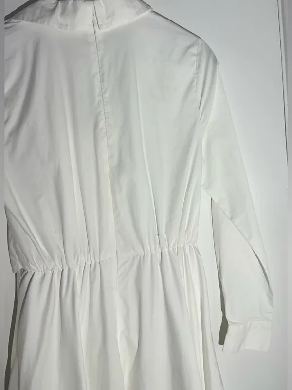 NWT Hutch White Button-Front Wrap Long-Sleeve VNeck Midi Shirt Dress 100% Cotton - Image 13