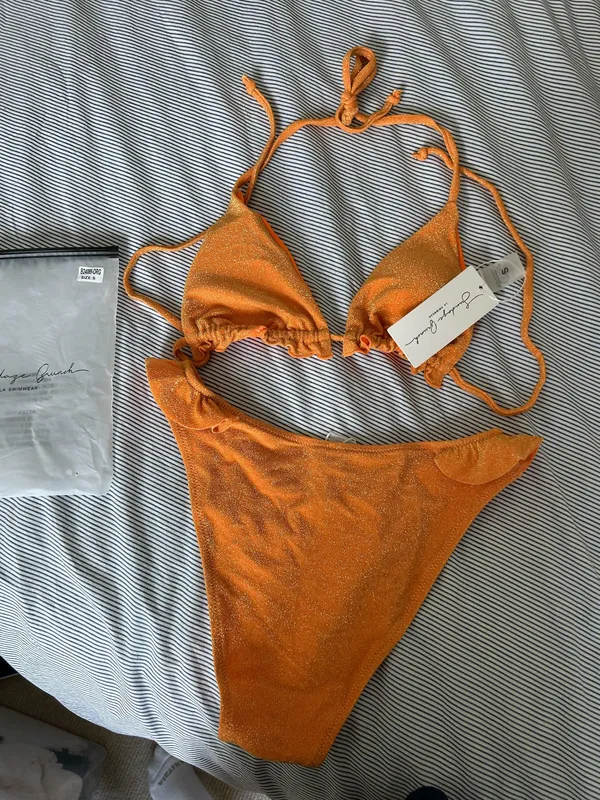 Orange Glitter Sunday Brunch Bikini - Image 3