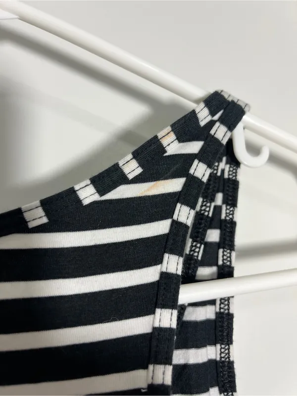 Lululemon Size 2 Black White Striped Racerback Tank Top - Image 7