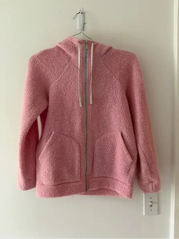 Lululemon So Sherpa Hooded Jacket in Heathered Pink Haze Size 2 Full Zip - Image 3