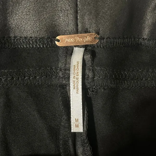 Free People Women Bike Shorts Heatwave Faux Suede Black Women's sz. M - Image 5