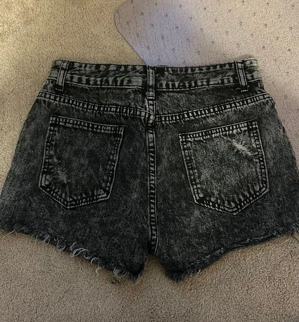 Black Jean Shorts - Image 2