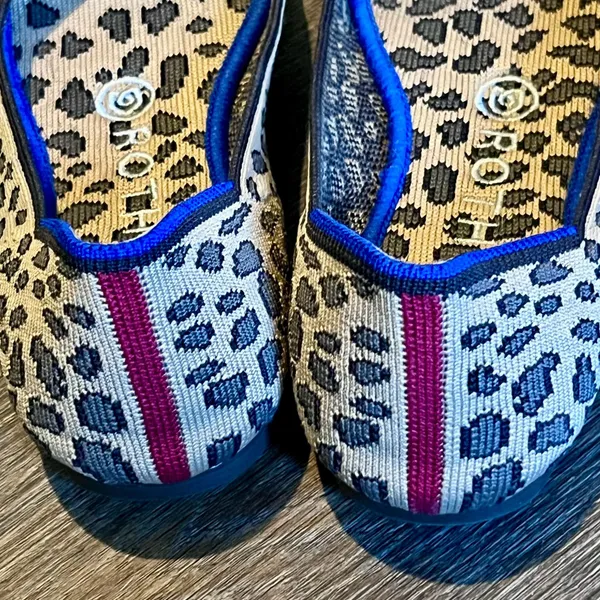 Rothy's The Flat Leopard Print Knit Round Toe Ballet Flats Size 7 - Image 4