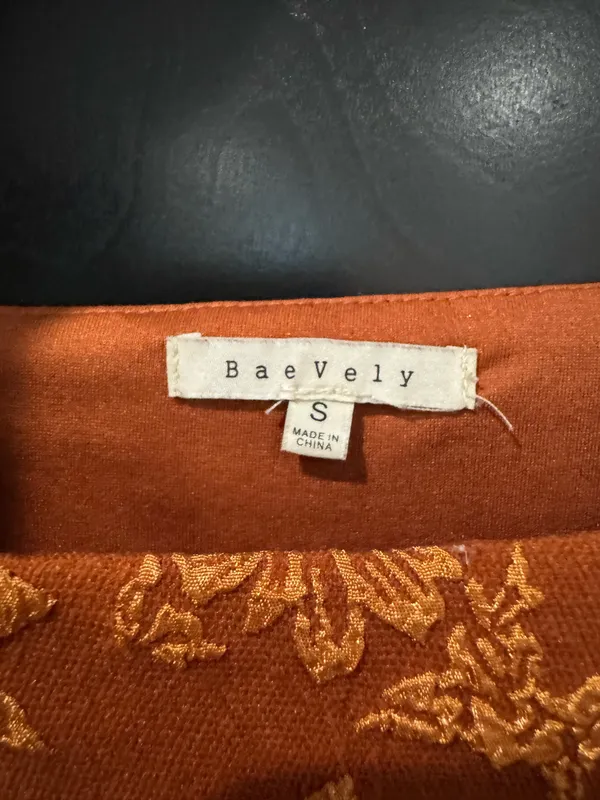 Orange floral mini dress - Image 3