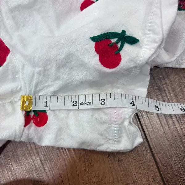 Lizette Collection Cherry Sleepwear Set Long Sleeve w/ Matching Shorts Sz Large - Image 11