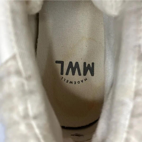 Madewell sidewalk Hightop Sneakers white leather casual unisex women’s‎ size 7.5 - Image 8