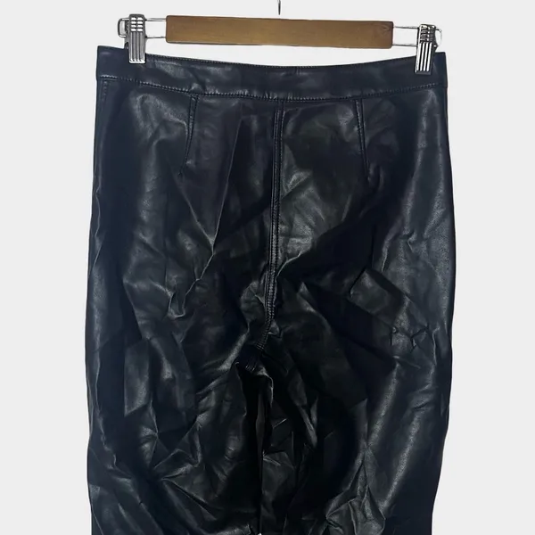 Wilfred Melina Black Vegan Leather High Rise Straight Leg Pants Size 8‎ - Image 9