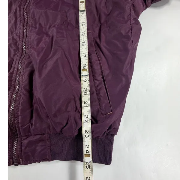 Vintage Columbia Sportswear Purple Fleece Lined Bomber Jacket Womens XL - Image 4