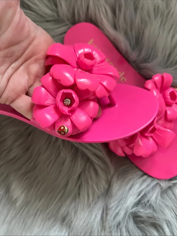 NWOT Kate Spade Jaylee Slide Sandals Hot Pink sz 6 - Image 3