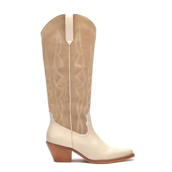 Coconuts by Matisse Telluride Western Cowboy Boot size 8.5 Natural Ivory - Image 2