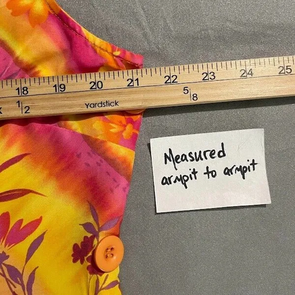 Spago Dress Size 16 Flower Power Bright Dopamine Floral Sleeveless Festival 60s - Image 8