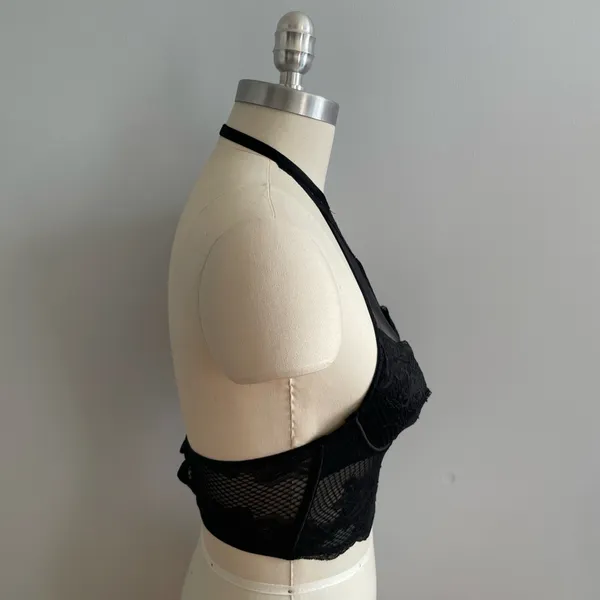Victorias Secret Very Sexy High Neck Lace Corset Top- Black- Size XS- NWT - Image 7