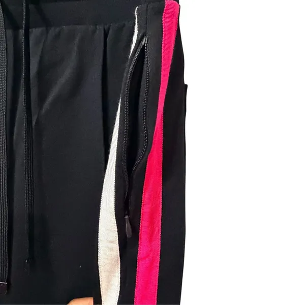M&S Collection Womens Black Wide Leg Side Stripe Trousers Regular Size 8 US - Image 5