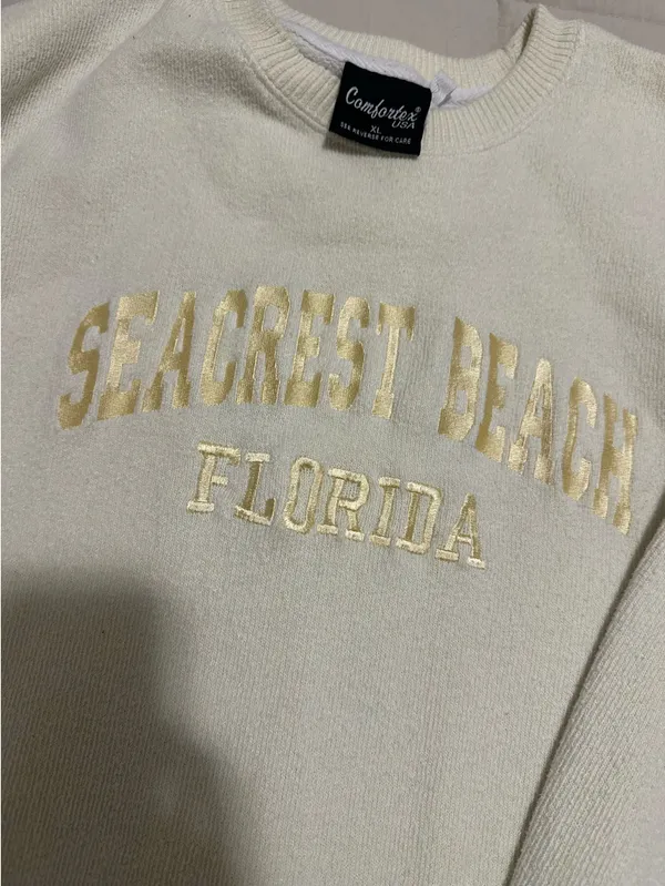 Yellow Seacrest Beach Sweatshirt Size XL - Image 2