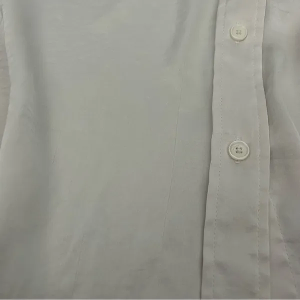 Wilfred Aritzia Silky Pearl Color Button Up Blouse Business Casual Office XS - Image 4