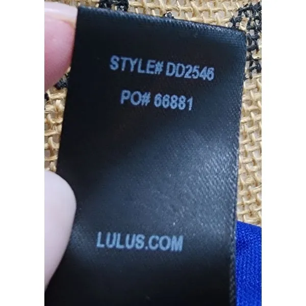 Lulus Royal Blue Floral Print Halter Neck Swing‎ Dress Summer Party Cocktail XS - Image 3