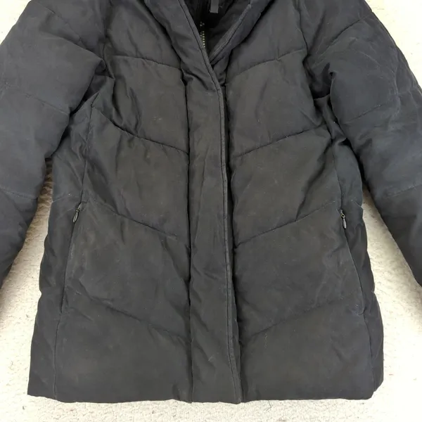 Abercrombie Fitch Ultra Black Puffer‎ Jacket Hooded Wind Water Resistant Small - Image 10