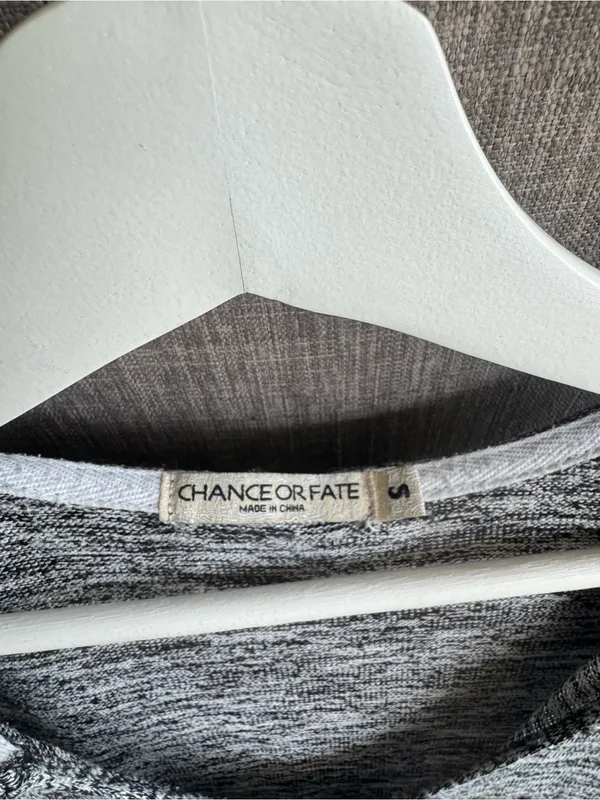 Chance or Fate Gray Heathered Hooded Pullover with Studded Heart - Image 2