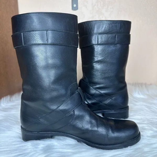 Stuart Weitzman Lotroops Moto Harness Boots Size 7 - Image 2