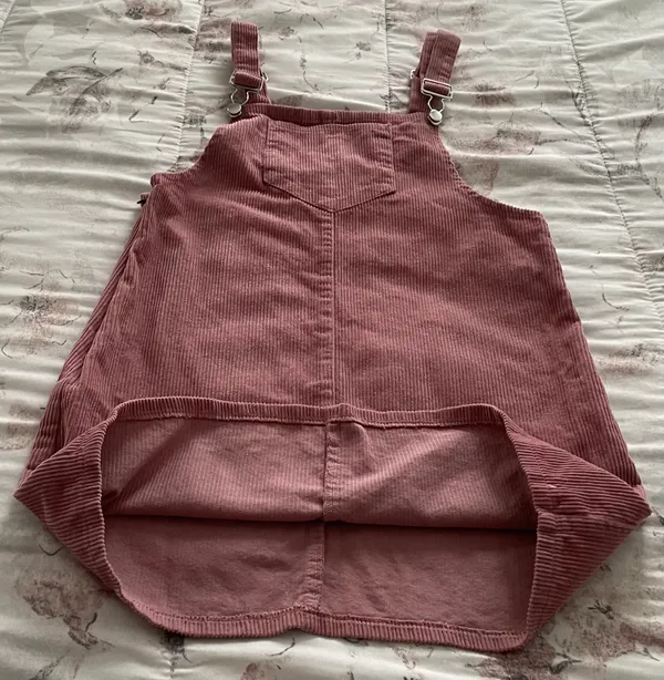 Pink Corduroy Overall Bib Pinafore Suspender Dress, size S - Image 11