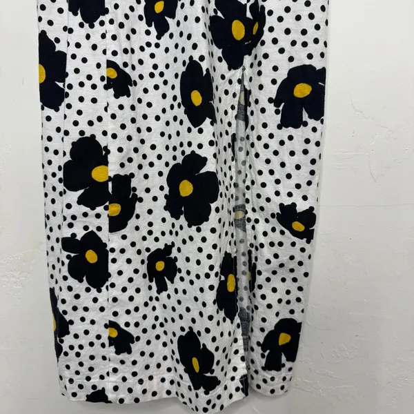 Urban Outfitters UO Remy Linen Ruffle Square Neck MIDI Dress Yellow Floral XS - Image 4