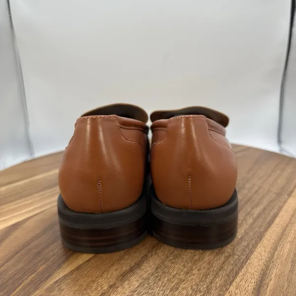 Aerosoles Percy Loafer Slip On Brown Leather Preppy Retro 90s‎ Women's 10.5M - Image 2