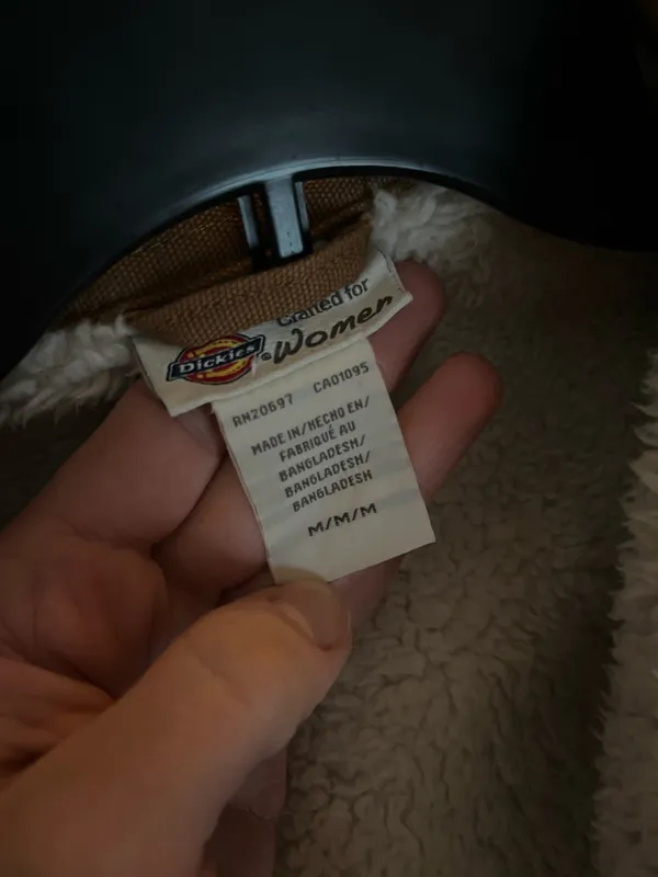 Dickies Women’s Duck High Pile Fleece Lined Chore Coat - Image 3