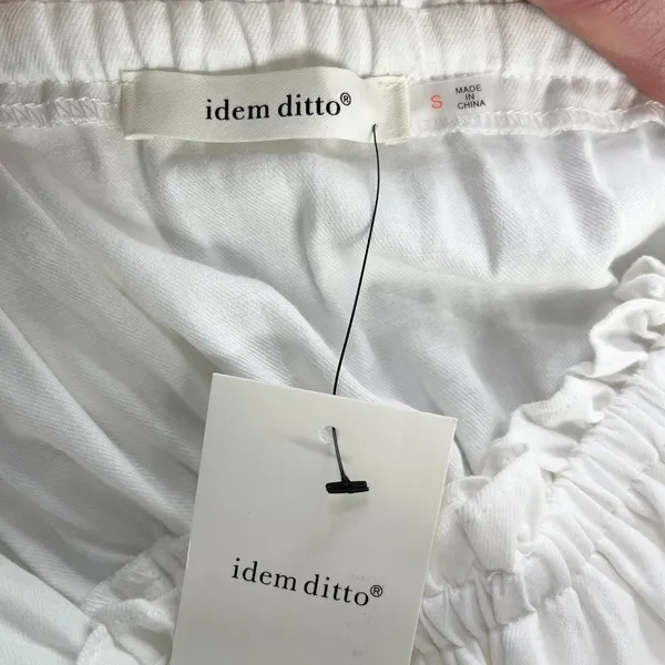 Idem‎ Ditto Womens Sun Dress Small Cotton Tiered Ruffle Cottagecore Coquette - Image 9