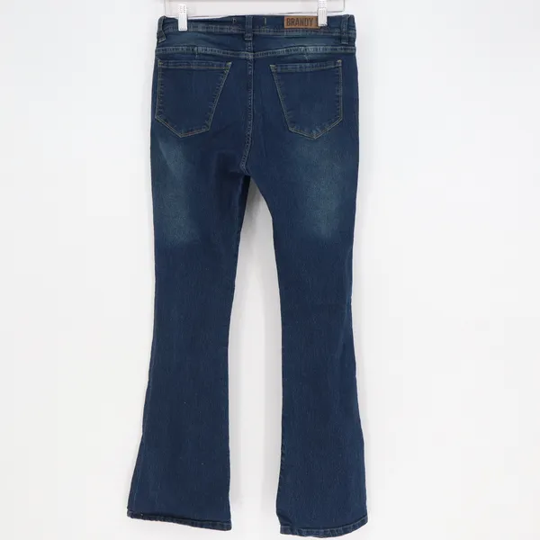 Brandy Jeans Womens Dark Blue Wash Flare Bootcut Denim Pants Size 44 Argentina - Image 4