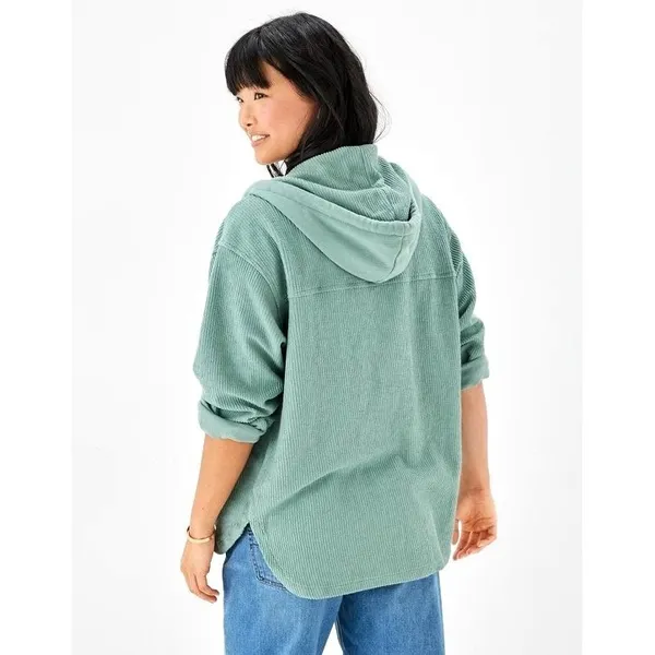 American Eagle Oversized Shacket Women Large Green Gorpcore Coastal Boho Earthy - Image 2