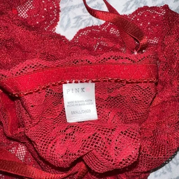 Lacy red bralette and black bustier bundle set size S Black - Image 3