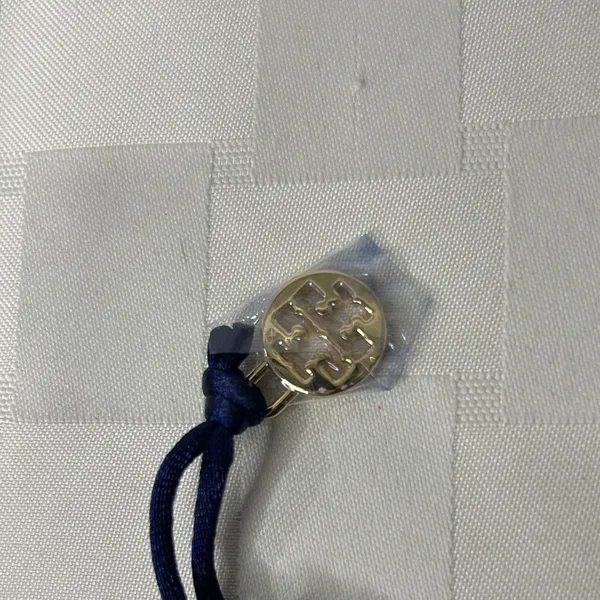 Tory Burch Navy Drawstring Bag - Image 2