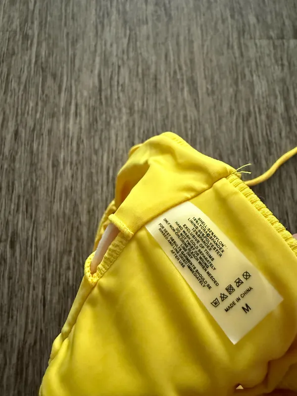 Yellow bandeau bikini top Size M - Image 3