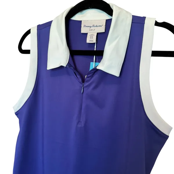 NWT Tommy Bahama Golf Polo Women XL Sleeveless UPF‎ 50 Activewear Summer Travel - Image 2