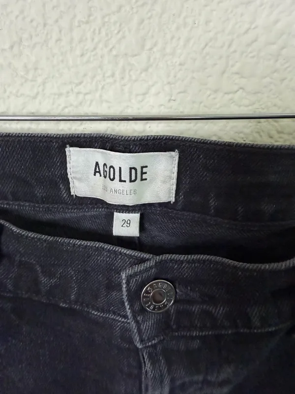 Agolde Freya High Rise Slim Jeans Charcoal Black Gray Womens Size 29‎ - Image 9