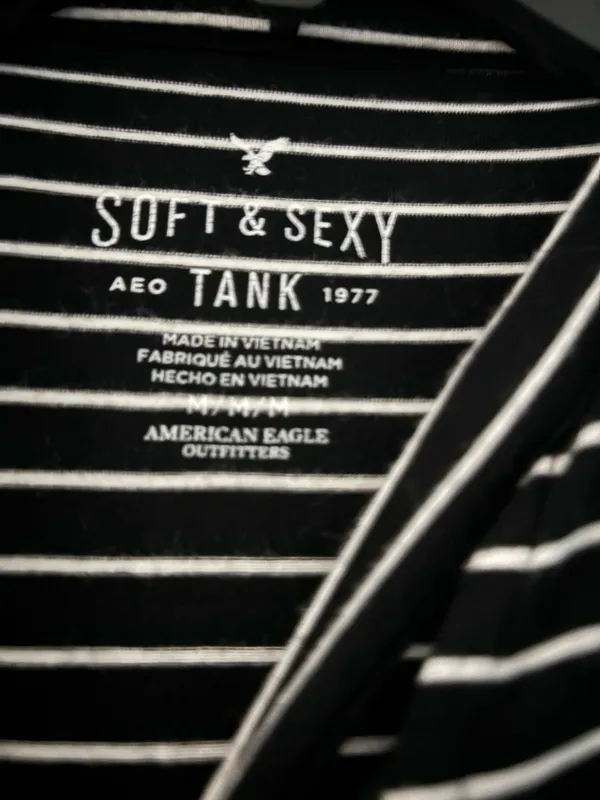 American Eagle Long black and white tank - Image 2
