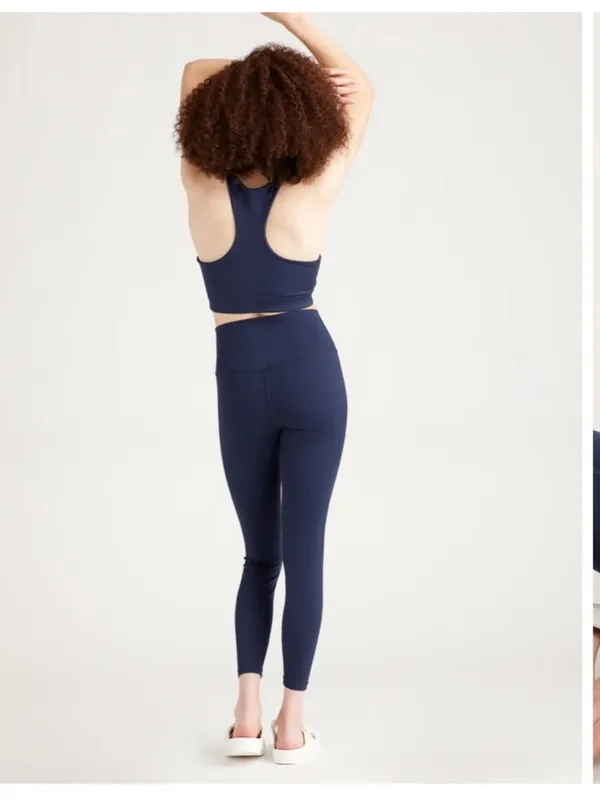 Quince Ultra-Soft Navy Blue Performance Legging size XS - Image 3