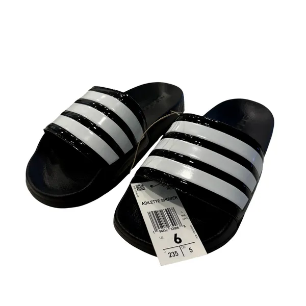 Adidas Women's Adilette Shower Slides in Black, Size 6 - Image 2