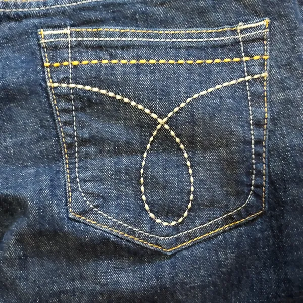 Vintage Inspired Retro Calvin Klein Dark Flare Jeans 6 preppy classic designer - Image 8