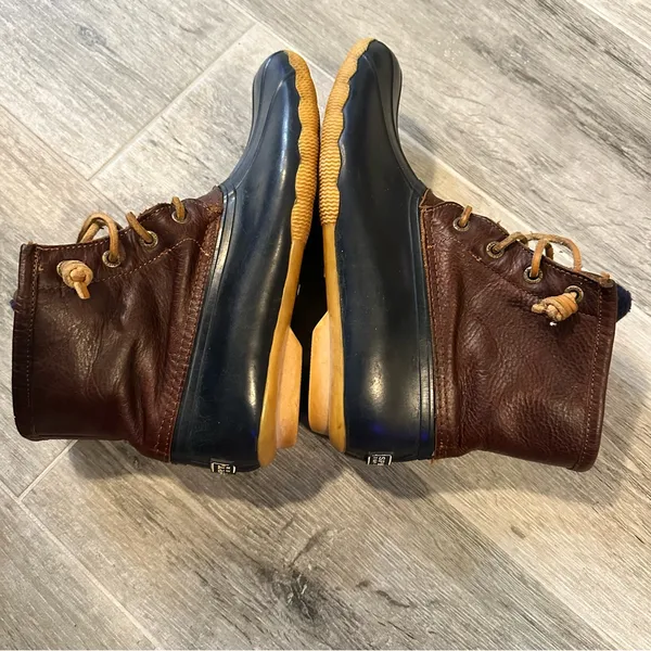 Sperry Duck Boots | Navy Leather Rain Snow Boots, US Women's 7 *No Insoles* - Image 5