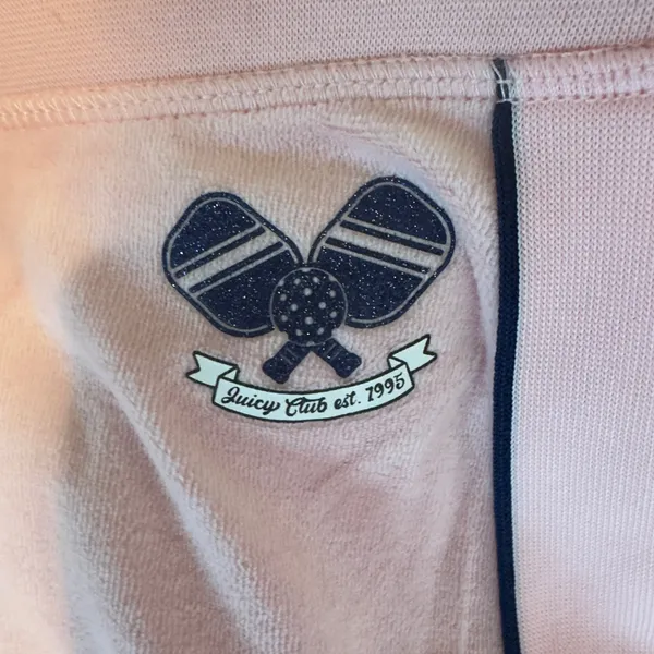 1504 | NWT Juicy Couture Cotton Velour Flare‎ Jogger Track Pants Pink Women XL - Image 8