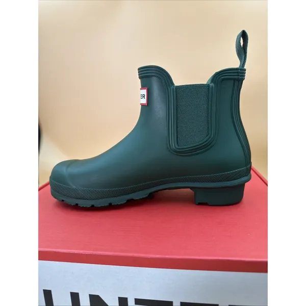 Hunter Original Chelsea Women's Waterproof Ankle Rain Boots, Green Size 6 - Image 7