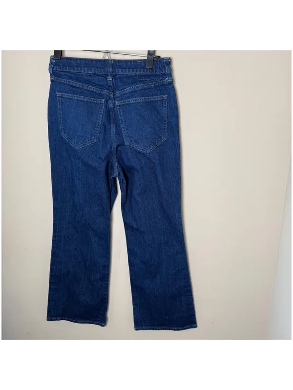J.Crew Curvy Cropped Kick Out Jeans Womens 28 High Rise Dark Wash Denim CN340 - Image 2