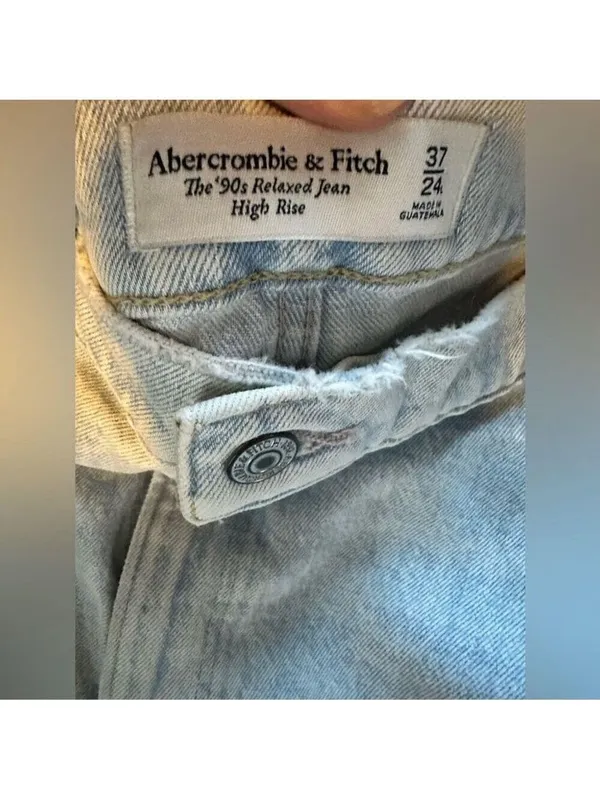 Abercrombie & Fitch The 90s Relaxed Jean High Rise Plus Size Denim Long - Image 11